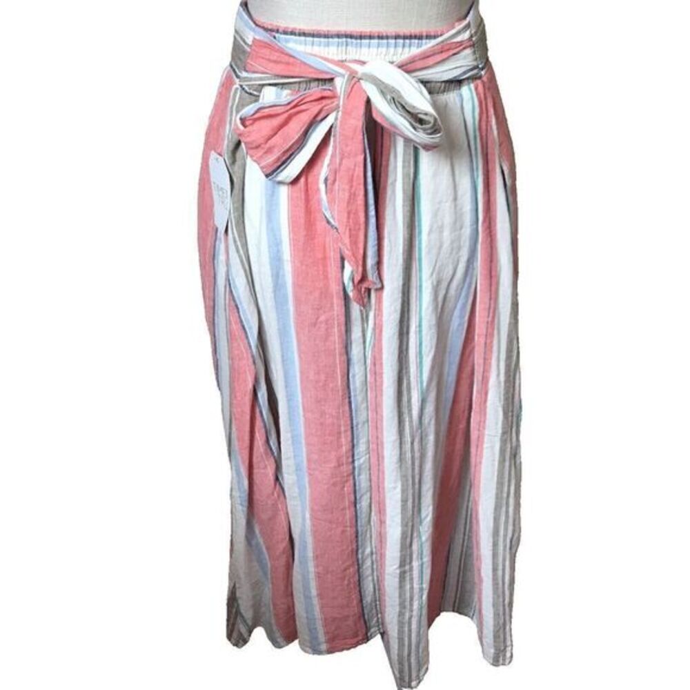 NWT Time & Tru Women's Gathered Skirt With Tie Belt Elastic‎ Waist SZ XL (16-18)